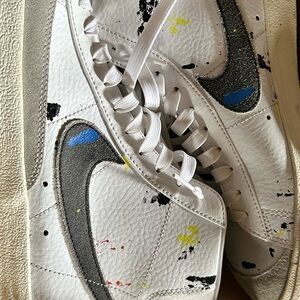 Nike White Sneakers with Colorful Accents